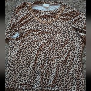 Free Kisses 2xL Cheetah Top